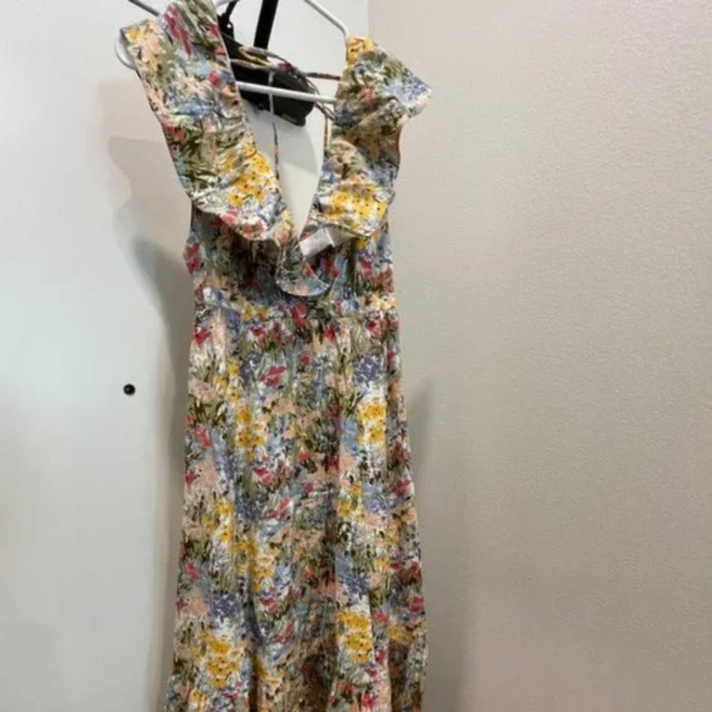 New Reformation Juliette dress Rhubarb
